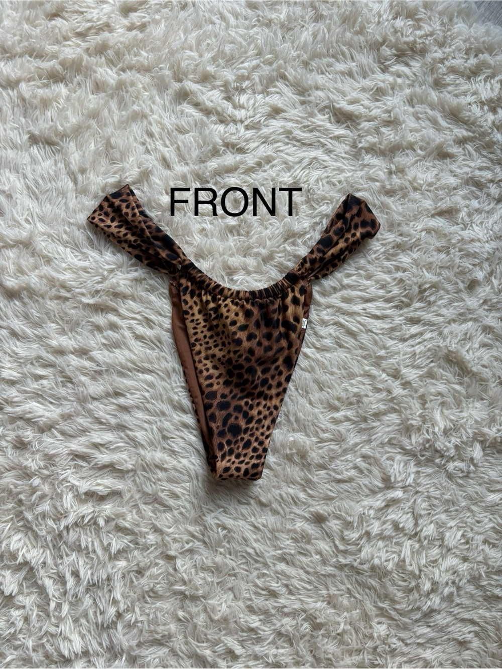 Aerie Leopard Print High-Cut Bikini Bottom - Brown & Black